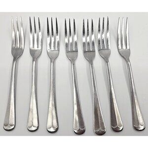Lot of 7 Replacements Walco Stainless Steel 3 Prong Dinner Forks Flatware